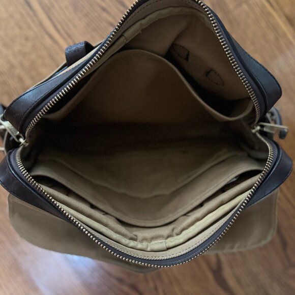 Filson Original Briefcase – Tan Canvas & Leather – Classic Heritage Style - Picture 3 of 8